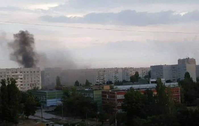 De la primele ore ale dimineţii de joi, ruşii trag asupra Energodar FOTO Telegram