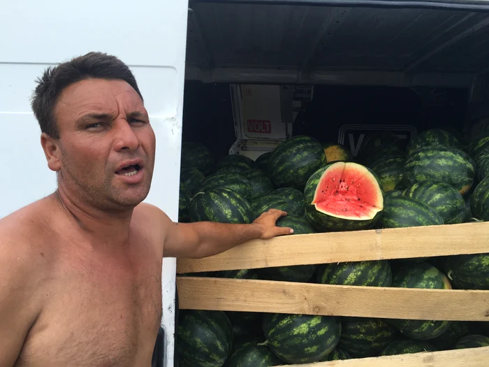 
    “Am vândut două tone de pepeni în trei zile”, se umflă-n pene Iulian Avram, agricultor din DăbuleniFoto: "Adevărul"  