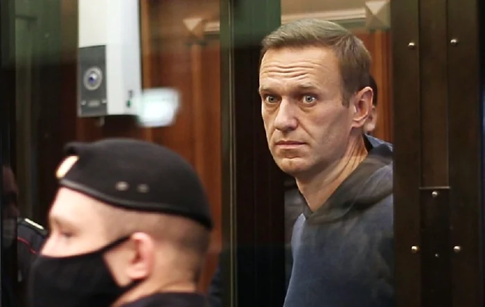 Aleksei Navalnîi la un tribunal din Moscova FOTO EPA-EFE