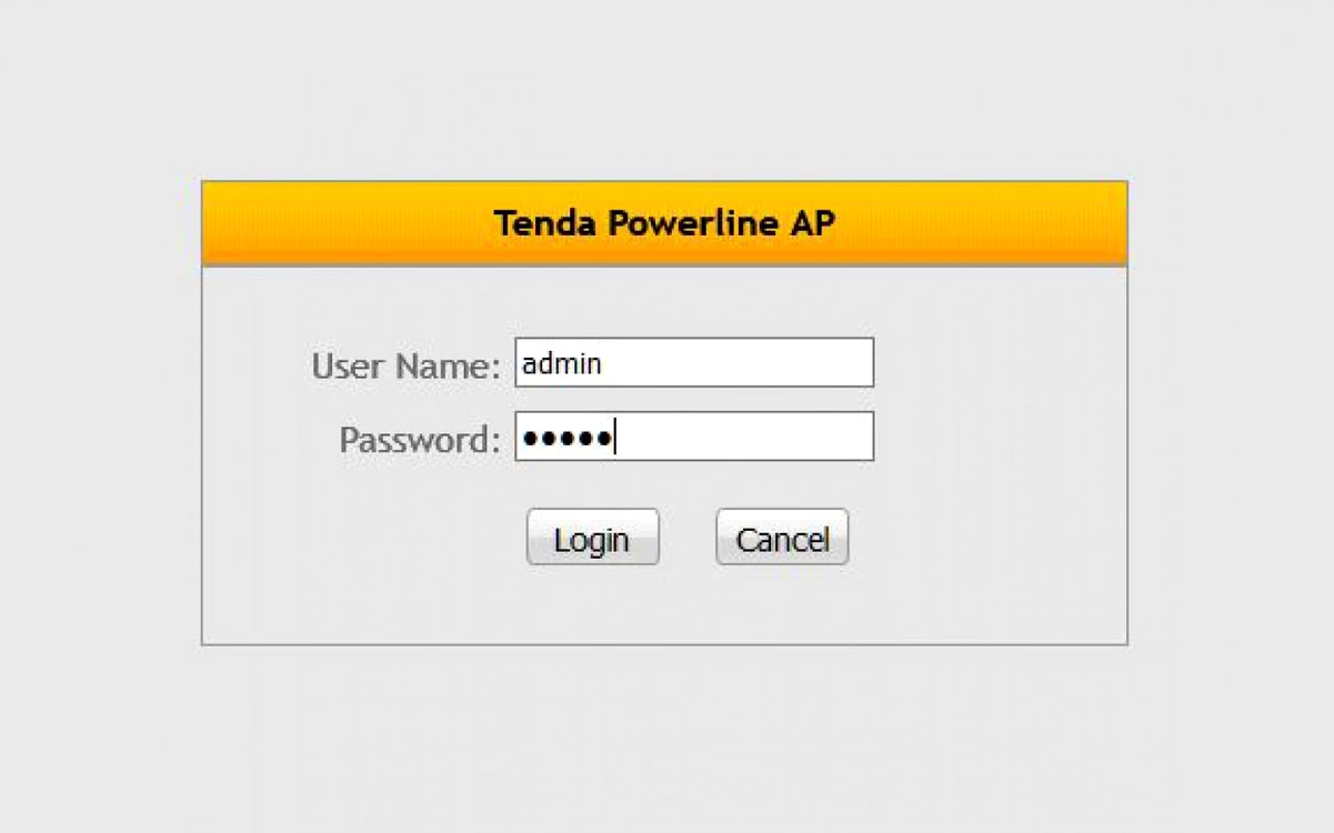 Tenda PW201A N300 Powerline AP capturi menu