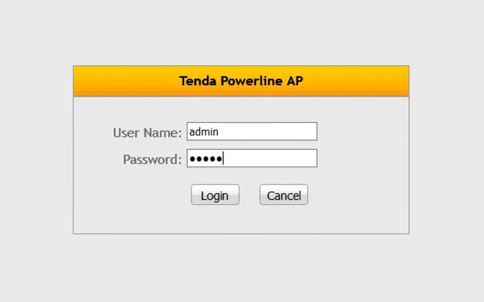 Tenda PW201A N300 Powerline AP capturi menu