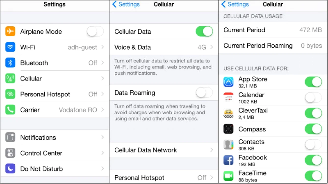 consum baterie si internet pe iphone