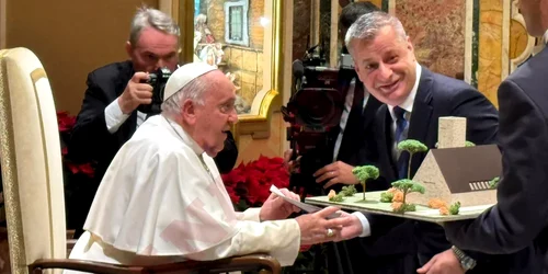 Ioan Varga, întâlnire cu Papa Francisc. Foto Fanatik