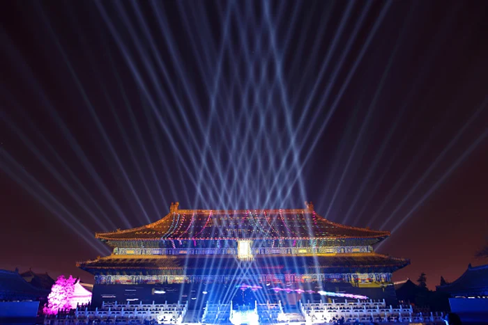 Beijingul a fost "îmbrăcat" în culori spectaculoase