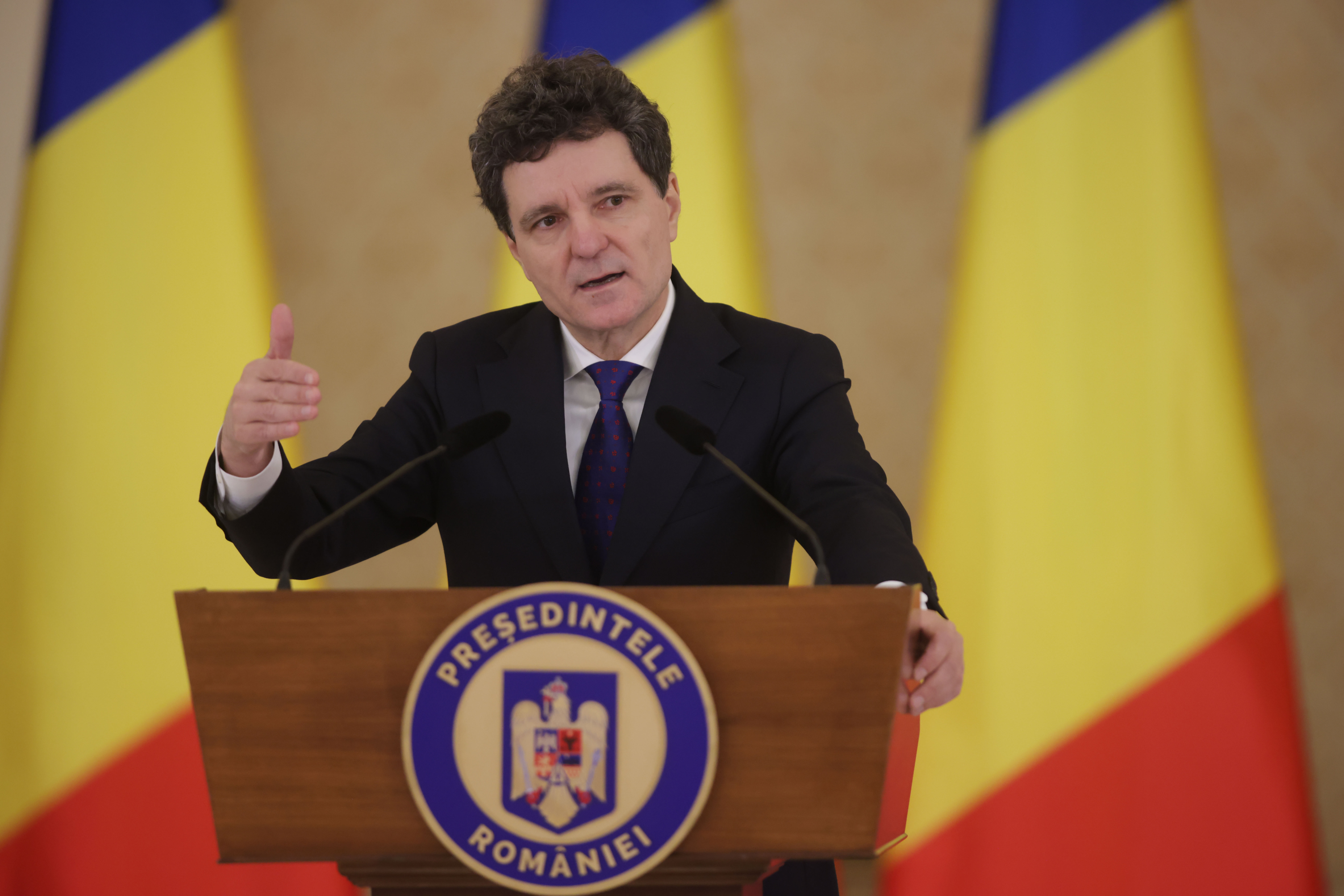 Nicușor Dan, conferință de presă la Palatul Cotroceni Inquam Photos / George Călin 