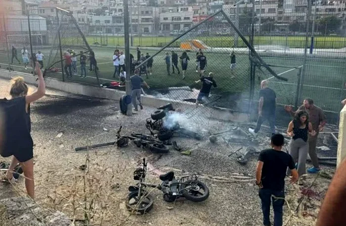 Atacul a avut loc pe un teren de fotbal din platoul Golan FOTO: X/Sulaiman Ahmed