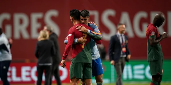 Cristiano Ronaldo din Portugalia și Alvaro Morata din Spania în meciul din grupa a 2-a UEFA Nations League, dintre Portugalia și Spania, pe Estadio Municipal de Braga, în Braga, Portugalia. FOTO Profimedia