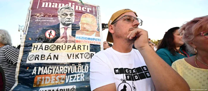 Demonstrație împotriva lui Viktor Orban la Budapesta, pe 21.09.2025