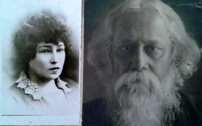 Florica Botez şi Rabindranath Tagore Sursa foto Biblioteca I.N.Roman Constanţa