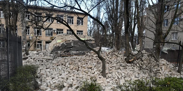  Clădire distrusă de bombardamentele ucrainenilor în Melitopol FOTO Profimedia 