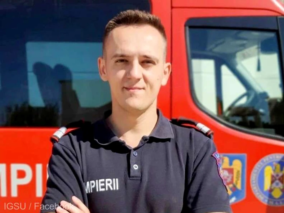 Marian este pompier în cadrul ISU Sibiu FOTO Facebook IGSU