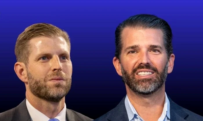 Eric şi  Donald Trump Jr. FOTO: Cryptoast