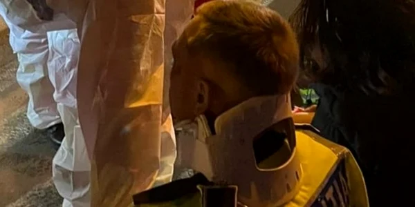 Victima accident invelita cu haina unui politist foto IPJ Constanta