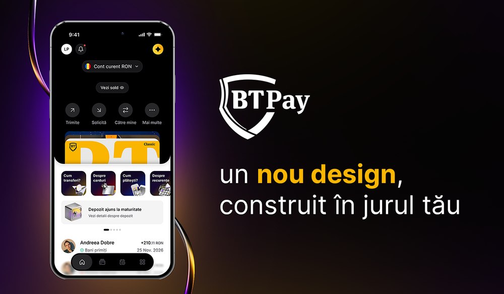 BT Pay își schimbă interfața. Ce pot face utilizatorii în noua versiune a aplicației?