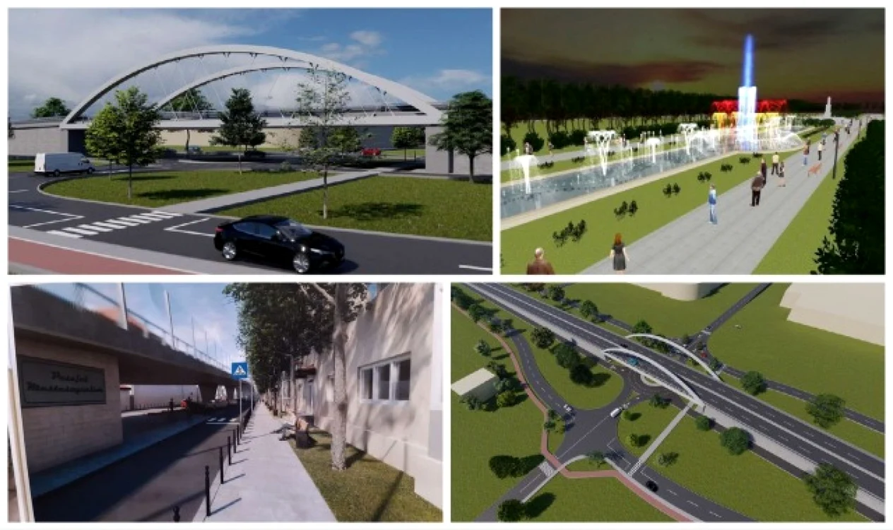 Cele aproape 41 milioane de euro vor finanţa, printre altele, construirea a două pasaje supraterane şi reabilitarea Parcului 1 Decembrie
