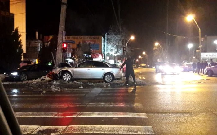 Accident de circulaţie în centrul Galaţiului FOTO GSDG