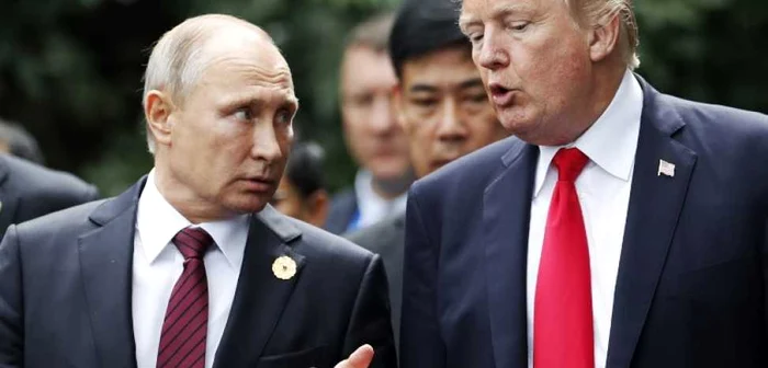 Preşedintele rus Vladimir Putin şi omologul său american, Donald Trump