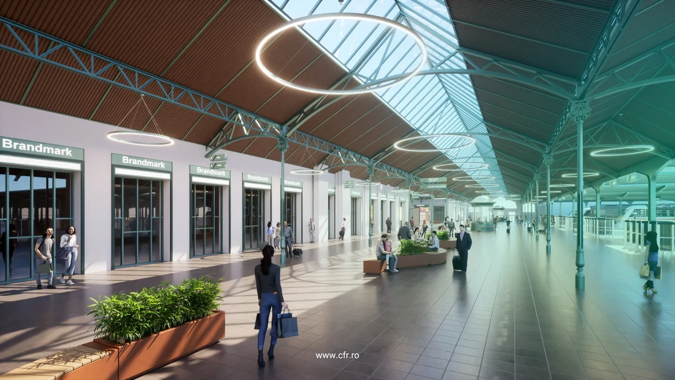 Imagine cu interiorul Gării de Nord după modernizare. Foto: CFR 
