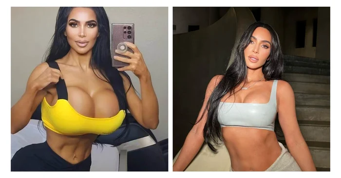 Christina Ashten Gourkani (foto stânga) voia să arate precum Kim Kardashian (foto dreapta)