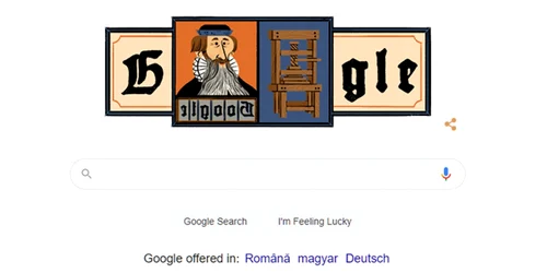 Google doodle Gutenberg