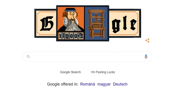 Google doodle Gutenberg