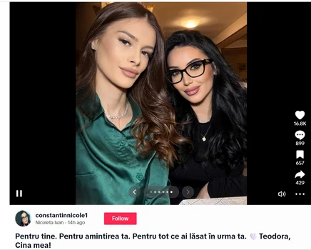 Teodora și prietena ei / foto: captură TikTok