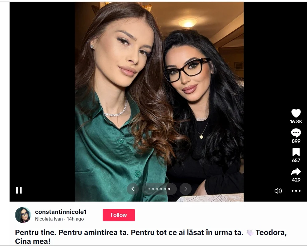 Teodora și prietena ei / foto: captură TikTok 