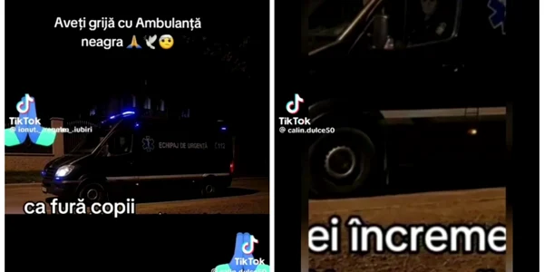 ambulanta neagra conspiratii tiktok   foto colaj tik tok jpeg