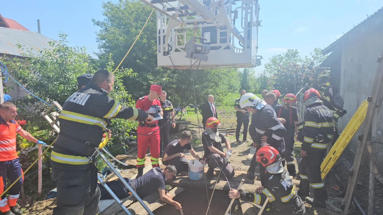 Copil căzut în fântână FOTO: ISU Vrancea