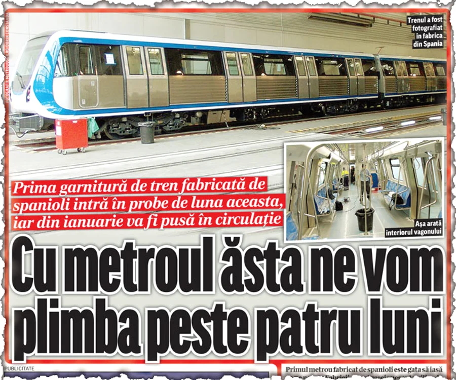 În ediţia din 19 septembrie, Click! a scris despre noile metrouri