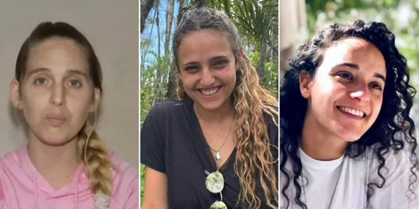 Doron Steinbrecher  Romi Gonen  Emily Damari ostatice eliberate/ FOTO:X/@AvivaKlompas