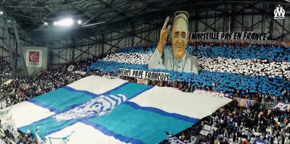 Coregrafia specială pe care Olympique Marseille i-a dedicat-o Papei Francisc