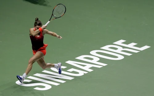 Simona Halep la Singapore FOTO AP