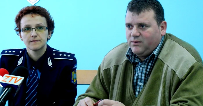 Şeful SCCO, Ioan Filip, alături de purtătorul de cuvânt al IPJ, Tincuţa Dumuţa (foto S. Olaru)