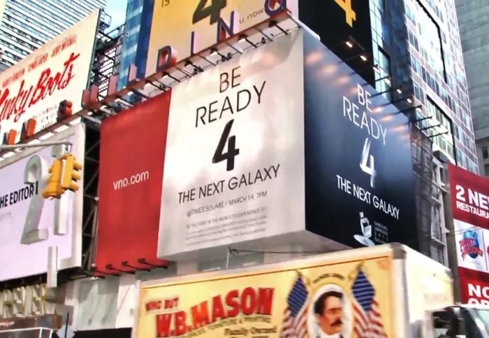 Samsung Galaxy S4 va fi lansat în Times Square. FOTO Captură/YouTube - Samsung Tomorrow