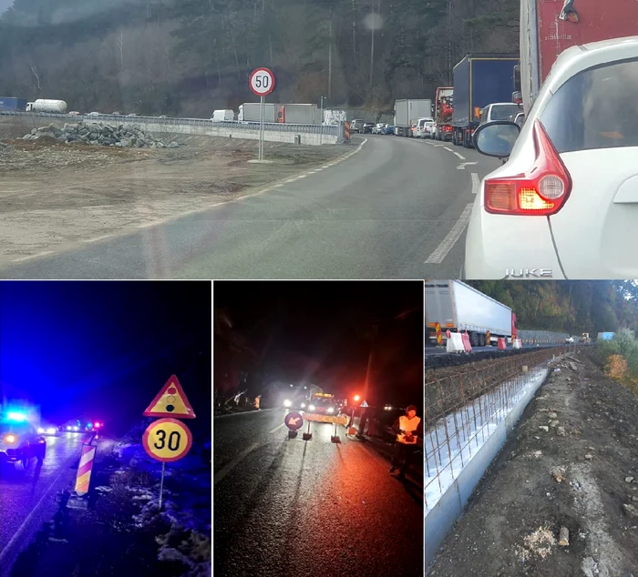 În ultima perioadă au mai existat restricții de trafic pe DN7. FOTO Arhivă