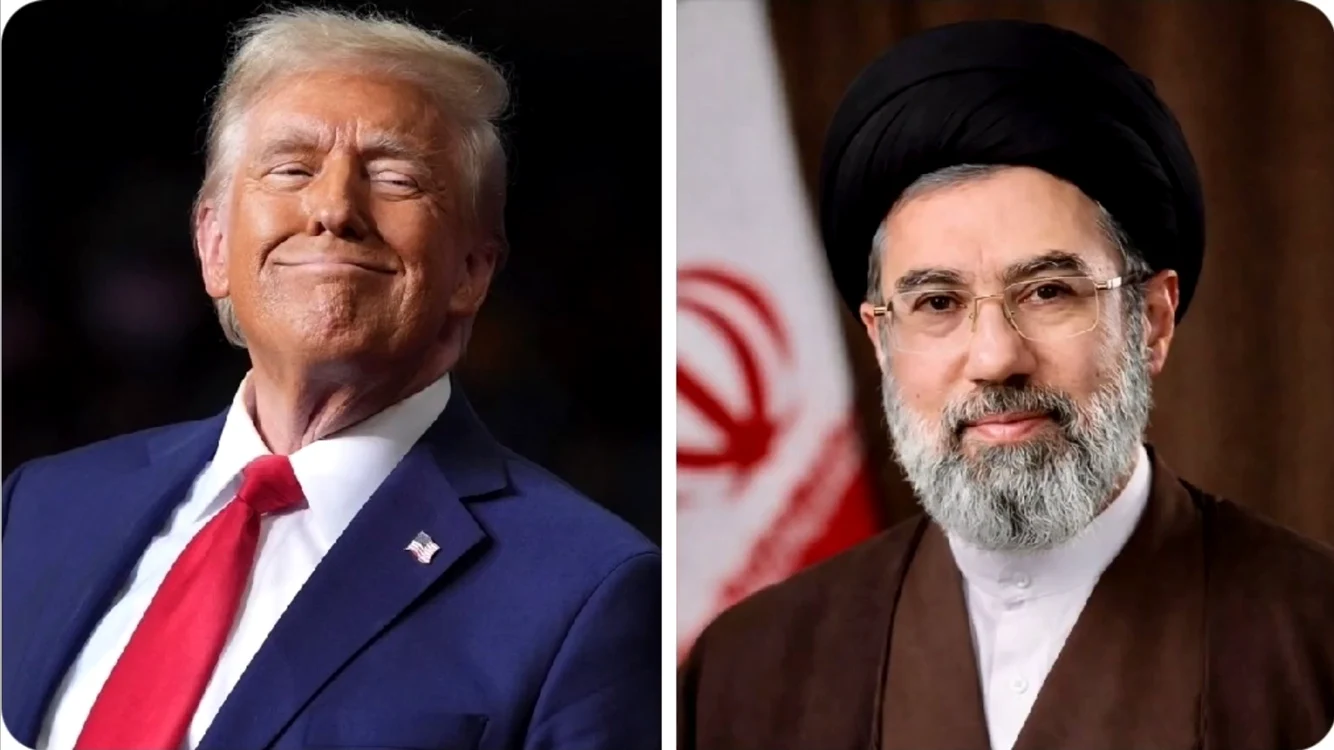 Trump și Mojtaba Khamenei. FOTO: X/@IranIRGCC