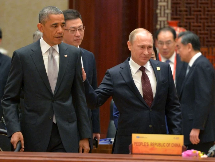 Tensiuni SUA-Rusia - în imagine, preşedintele american Barack Obama şi liderul de la Kremlin, Vladimir Putin FOTO AP