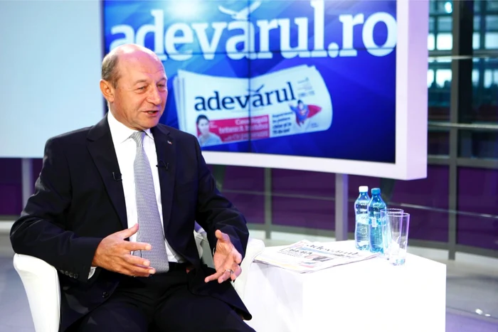 Traian Basescu, la Adevarul Live | FOTO: Eduard Enea