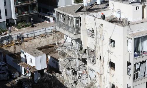 israel lovit de rachete din iran FOTO: X/@CrazyVideosOnly