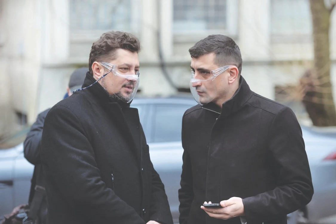 Copreşedinţii AUR, Claudiu Târziu (stânga) şi George Simion (dreapta) FOTO Mediafax