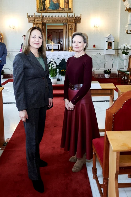 Principesa Sofia alături de Laura Aghilarre, ambasadoarea Italiei în România. FOTO: Daniel Angelescu
