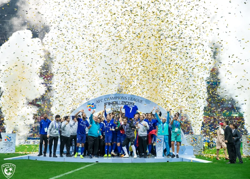 Jucătorii lui Al-Hilal sărbătoresc victoria
