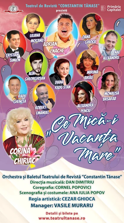 Corina Chiriac va concerta în spectacolul „Ce mică e Vacanța Mare”