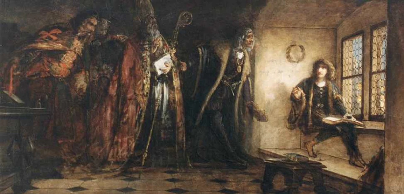 Matia Corvin, în adolescenţă, într-o pictură de Viktor Madarsaz.
