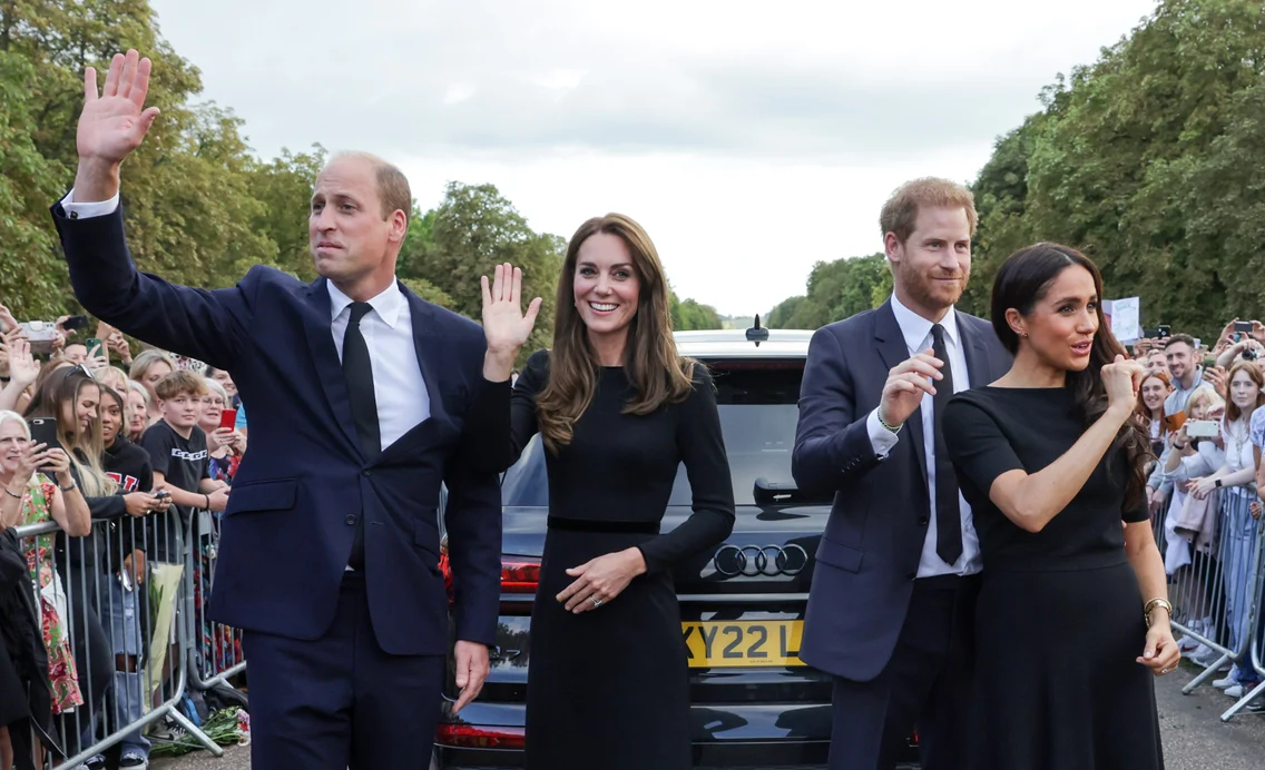 Prințul William, Prințul Harry, Kate Middleton, Meghan Markle sursa GettyImages