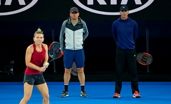 Andrei Pavel și Darren Cahill au dus-o pe Simona în topul tenisului mondial. Foto Getty images 