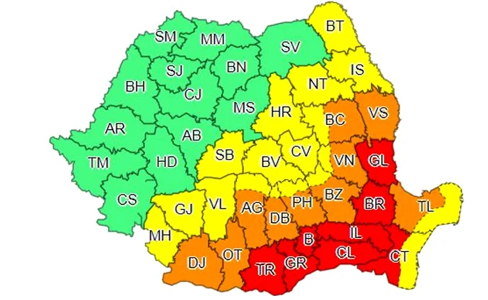 Cod roșu de caniculă în România