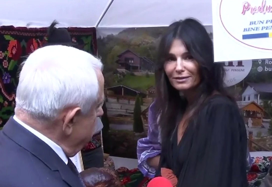 Dana Budeanu a dat nas în nas cu Petre Daea, în curtea ministerului. Foto: captura Antena 3 CNN