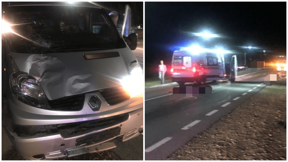 Doi soți care mergeau pe mijlocul drumului au fost spulberați de o mașină pe E85